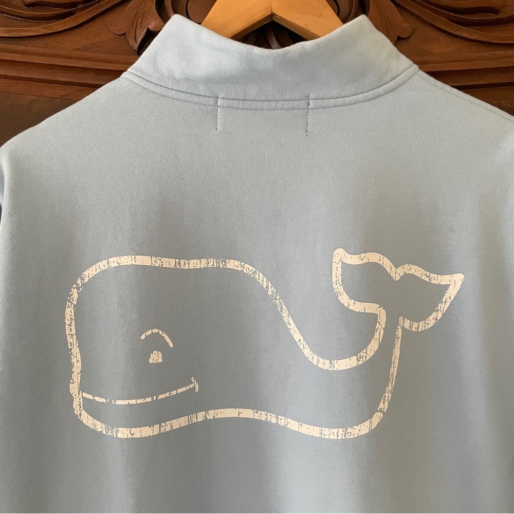 Vineyard Vines Men's Pullover Sweatshirt Light Blue White Whale Logo size XXL